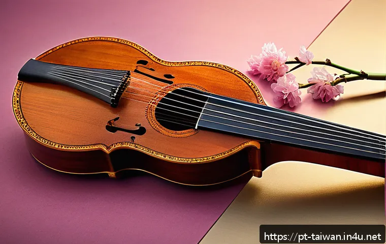 대만의 전통 악기  구정 - A traditional Taiwanese string instrument with 21-25 silk strings, crafted from polished rich mahoga...