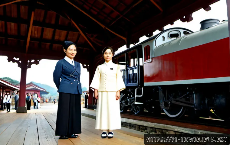 Home 17 대만과 일본의 관계사 - Photorealistic historical museum-style scene illustrating Taiwan and Japan relations in the early 20...